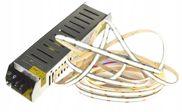 Led páska Neon Cob 24V bílá přírodní 2400D s napájecím zdrojem a podsvícením 5 m