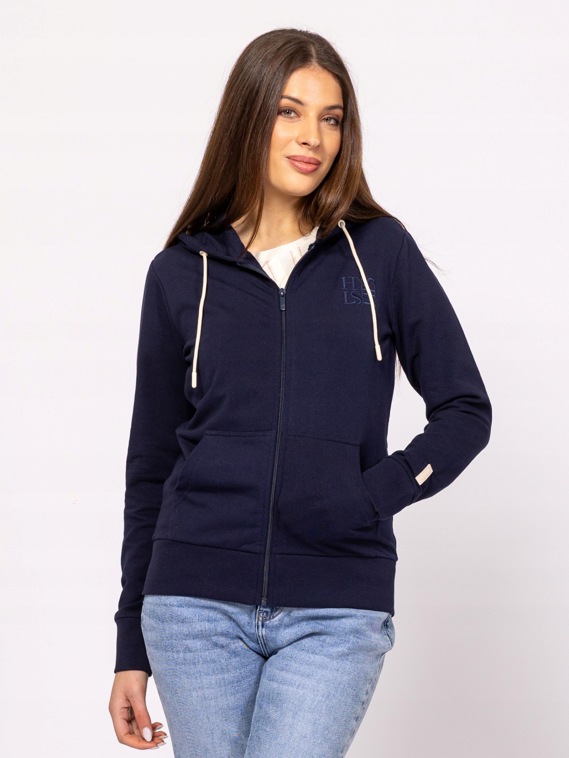 Heavy Tools Dámská Mikina S Kapucí Rozepínací Solida Tmavě Modrá Velikost XL