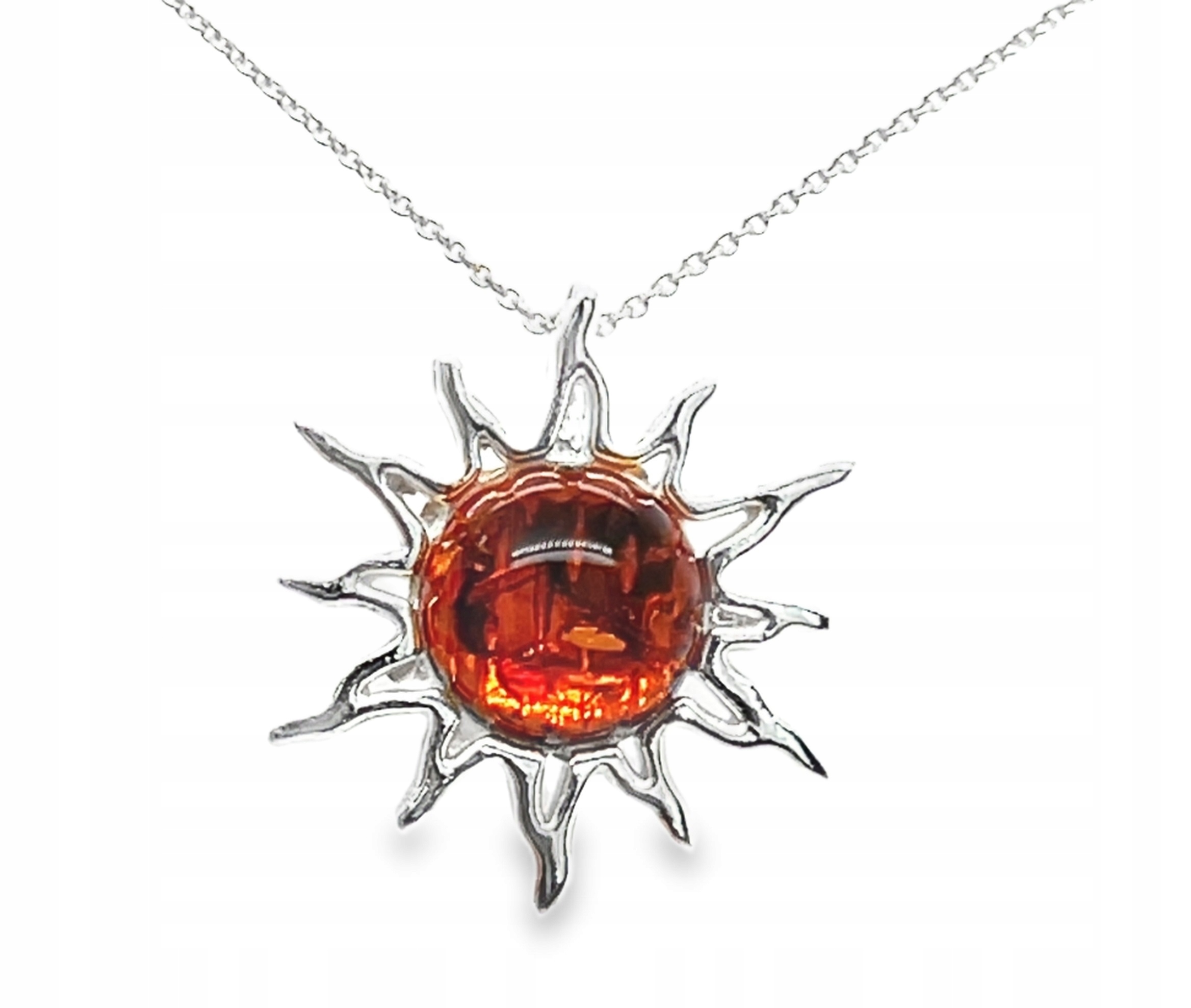 Přívěsek stříbrný s jantarem Originální Přívěsek ze stříbra slunce Video