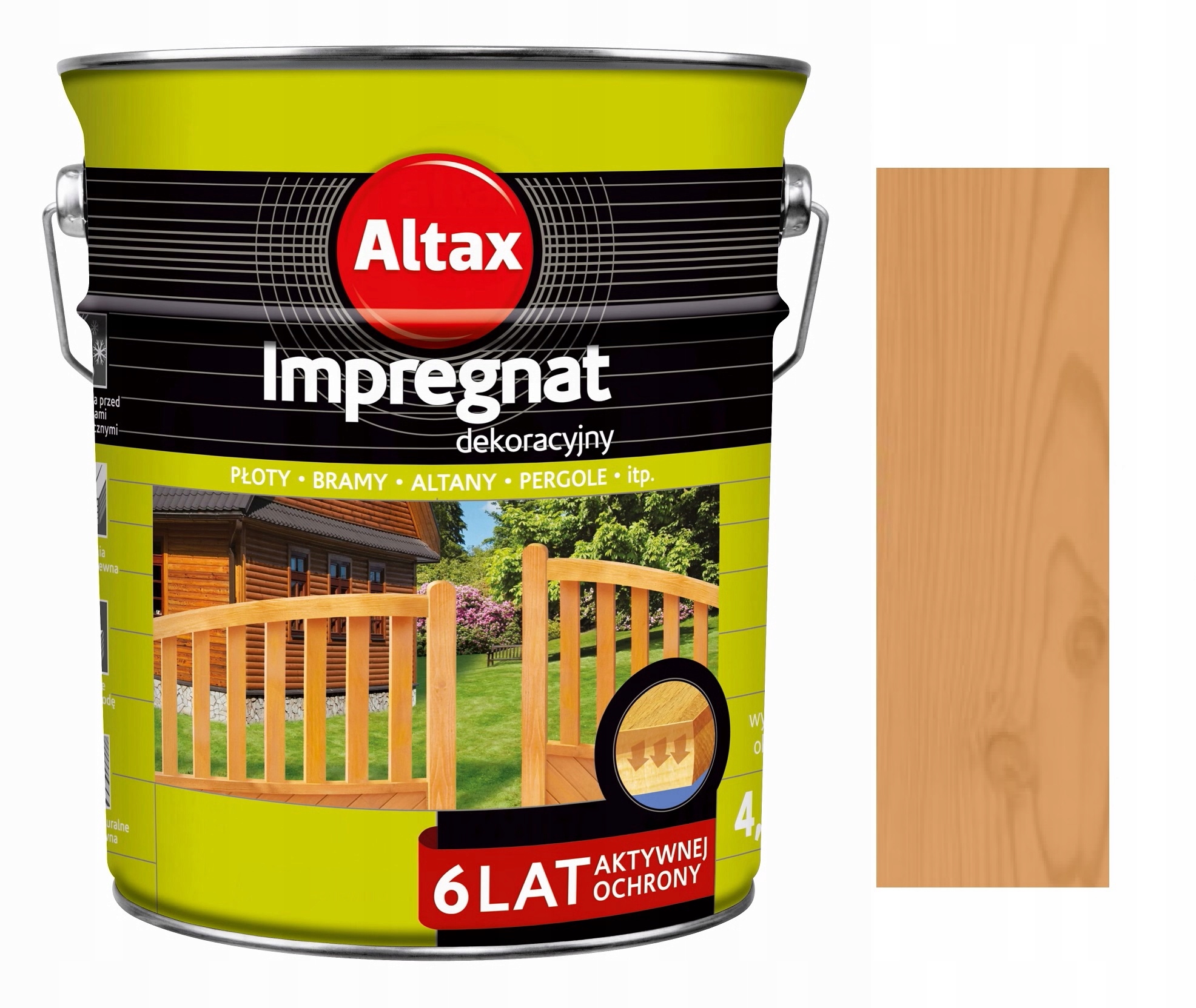 

Altax Impregnat Dekoracyjny Do Drewna Dąb 4.5L