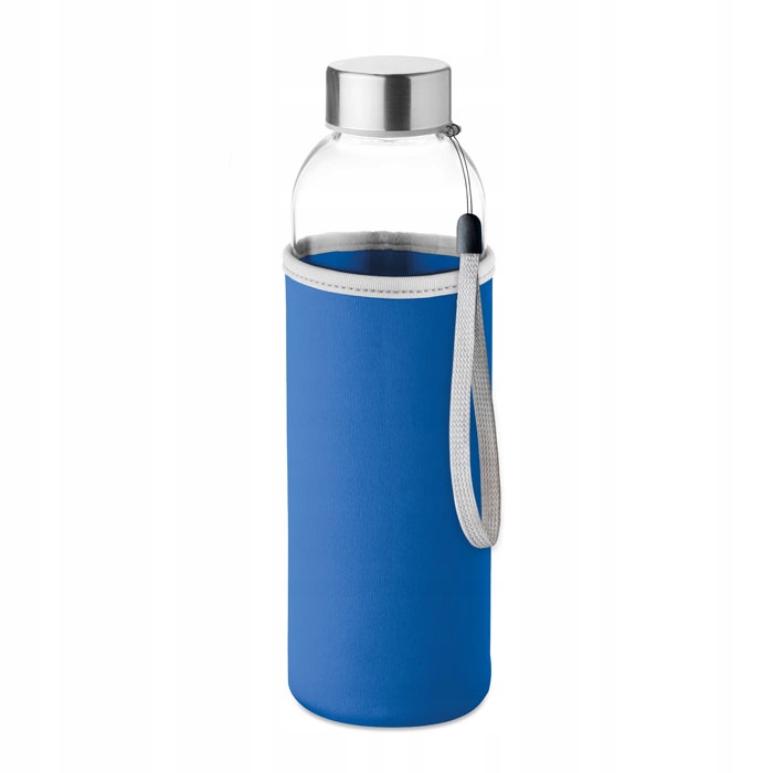

Bidon Butelka Na Wodę 500 ml niebieskie etui-szkło