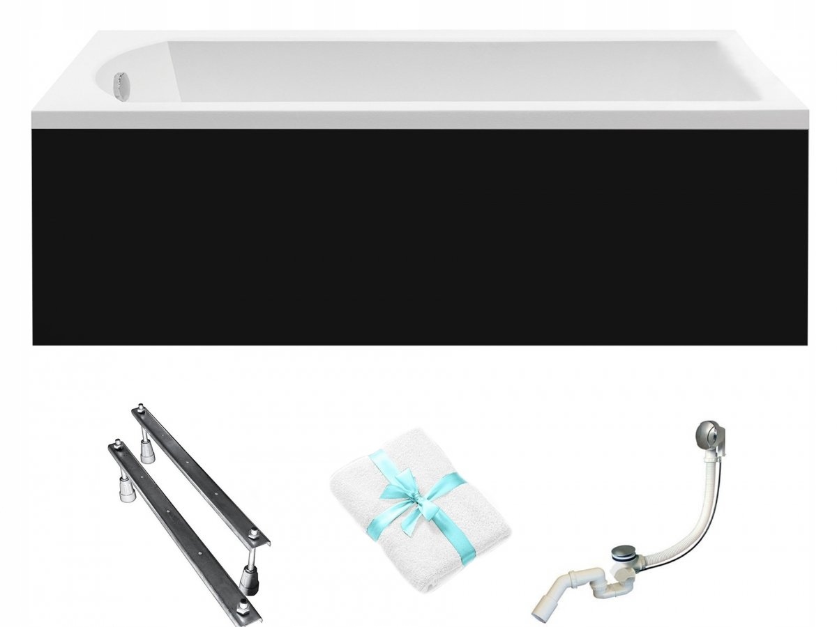 Besco Vana 140x70 Shea s černým krytem sifon