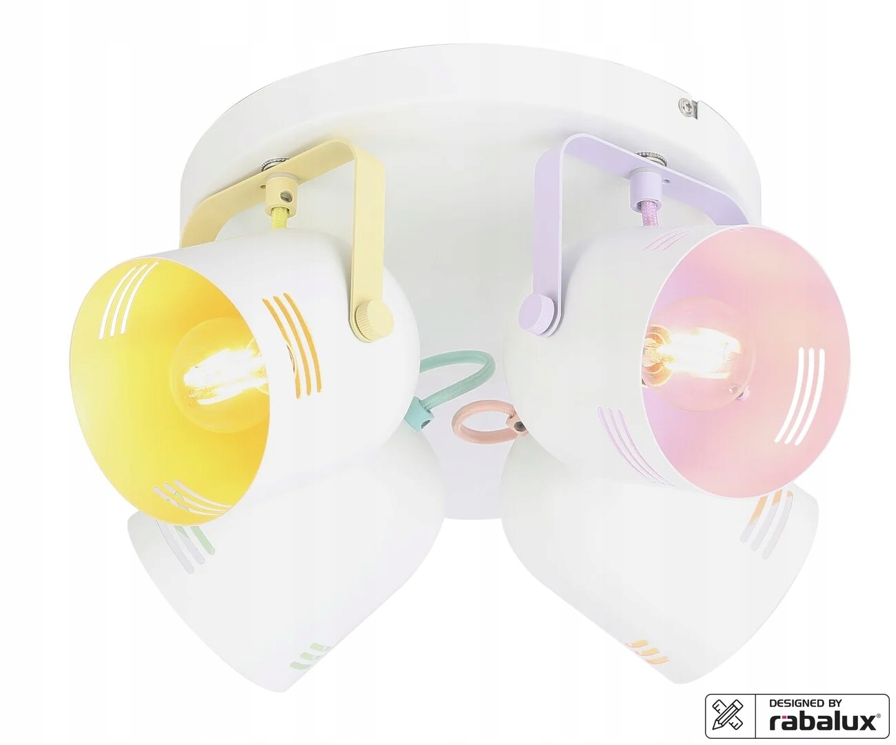 Dětské stropní svítidlo bílé vícebarevné E14 4x40W Minuet Rabalux