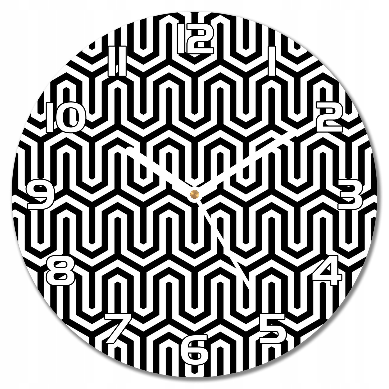 

Nowoczesny wiszący zegar Geometryczny wzór f30cm