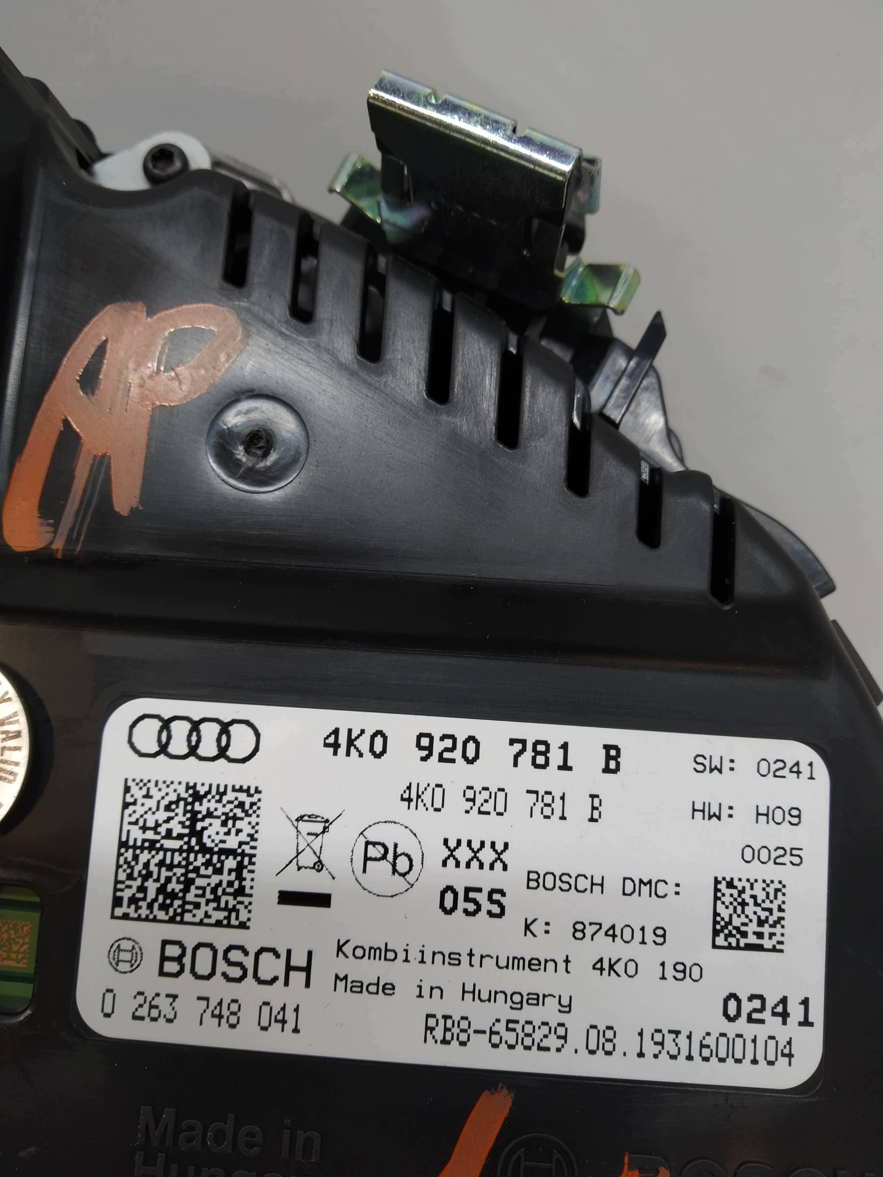 dials 4K0920781B 0263748041 2.0 D HYB 163KM Audi A6 V (2018-) C8