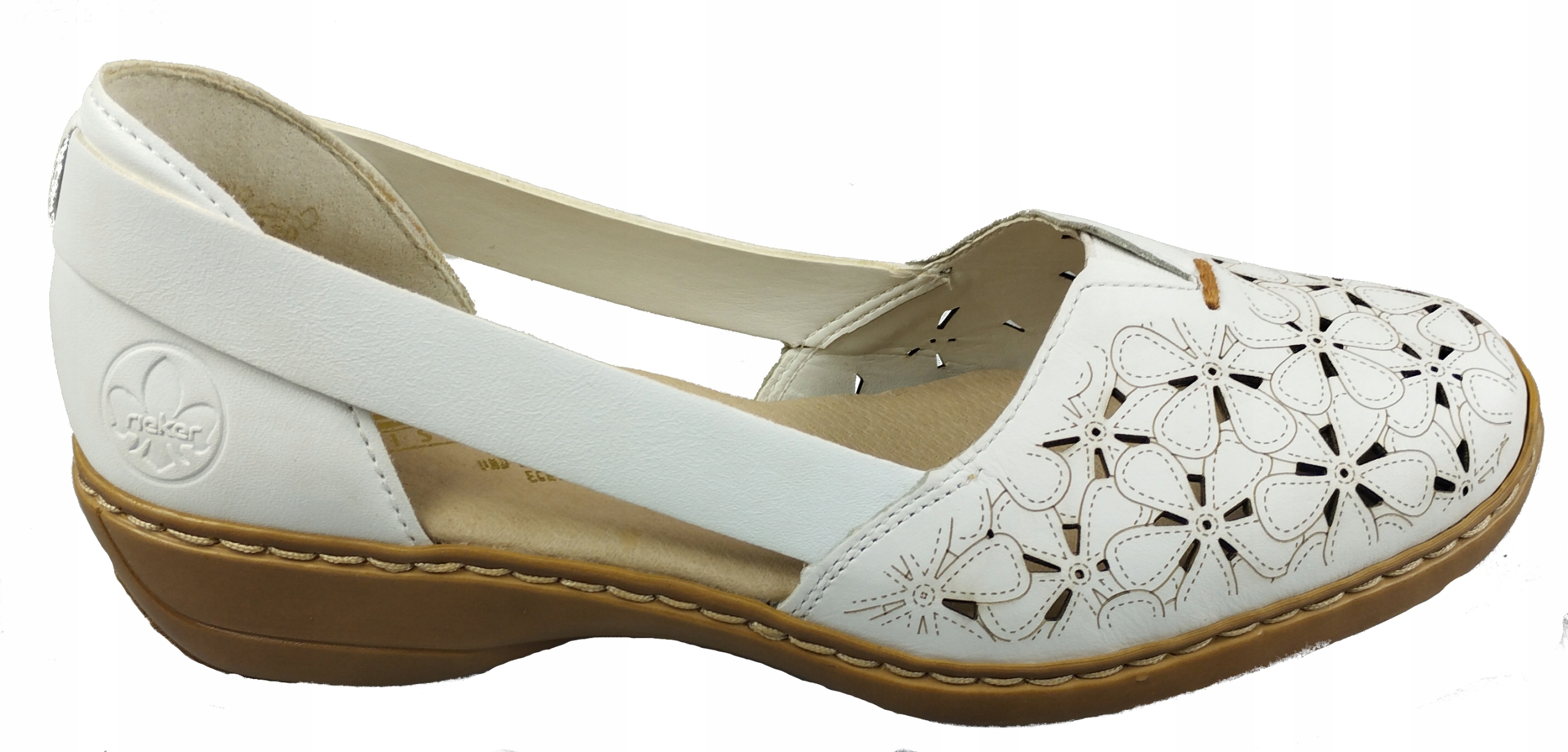 Rieker Polobotky 41356-80 Bílé r36