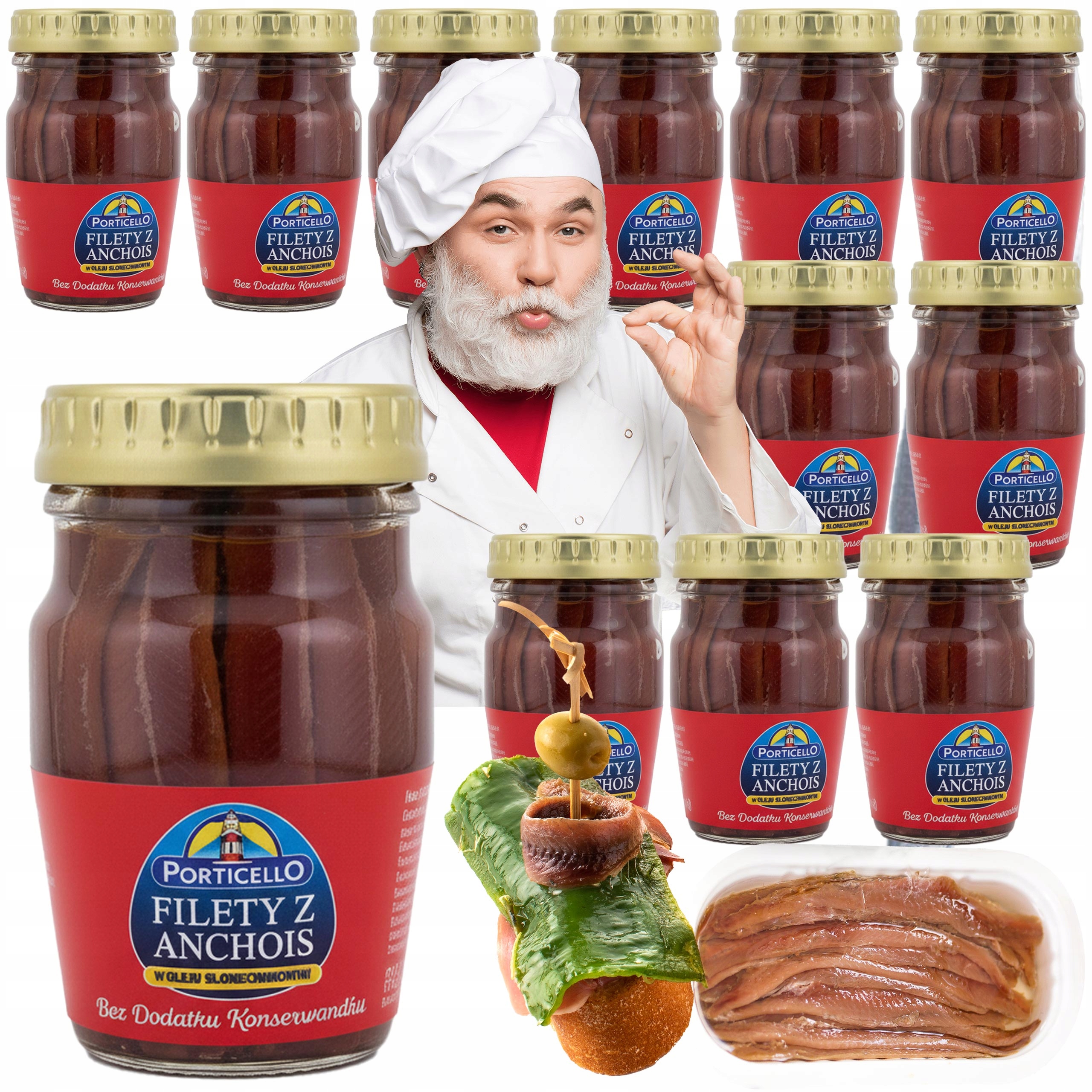 Levně Filety Anchois V Oleji Portice 78g X 12 Svařovací