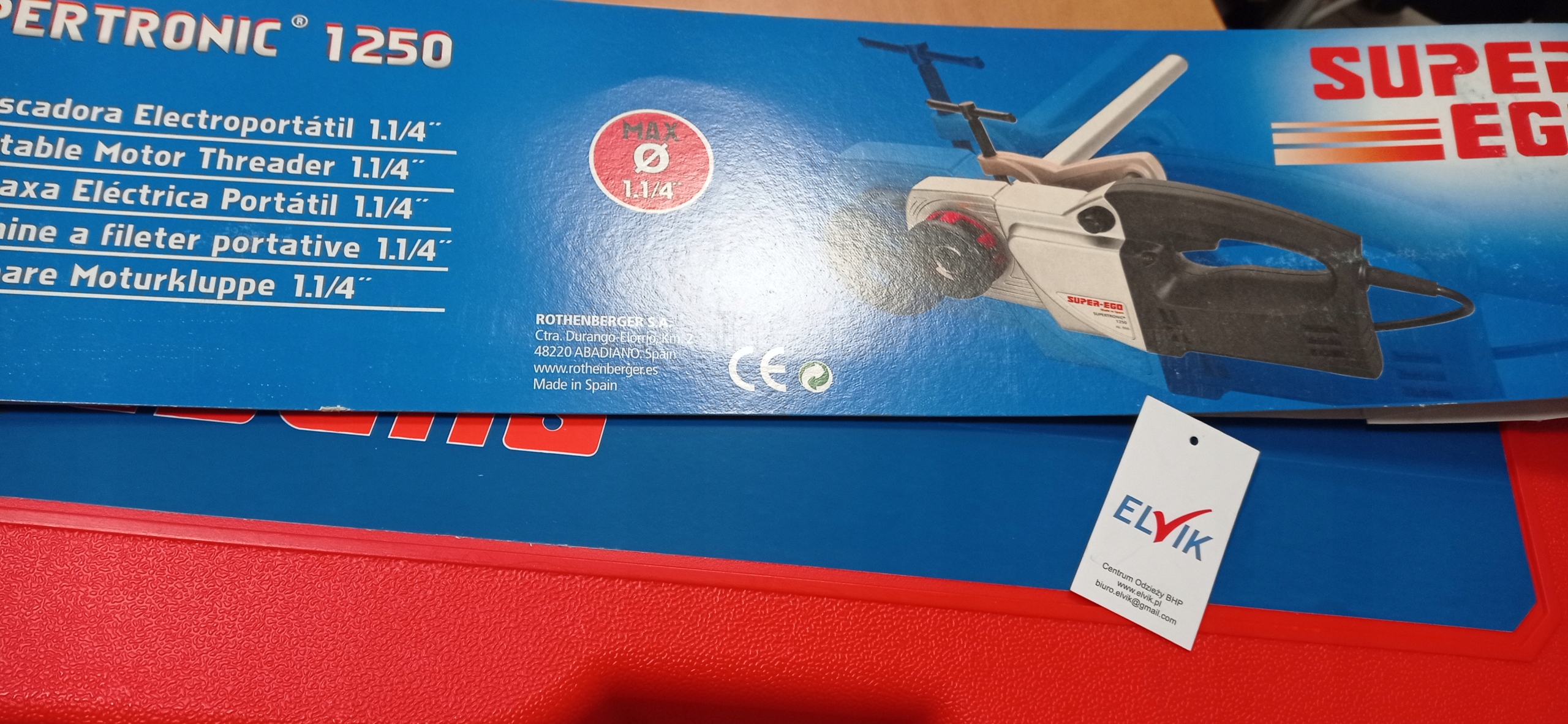 SUPER EGO GWINTOWNICA SUPERTRONIC 1250 1/2 1.1/4 Rozmiary głowic 1/2