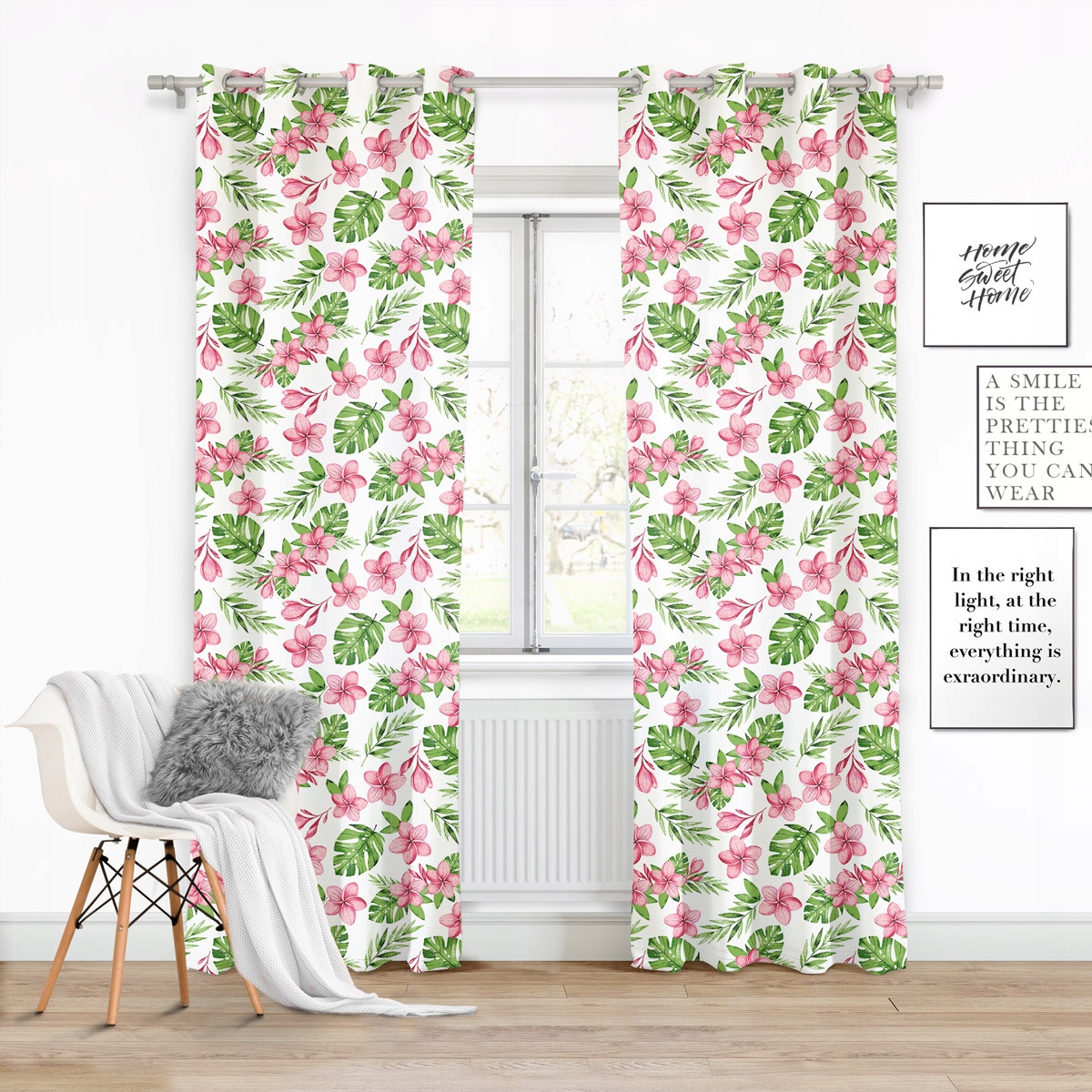 ZASŁONA MONSTERA 140x170 LIŚCIE KÓŁKA PRZELOTKI EAN (GTIN) 5906222567978