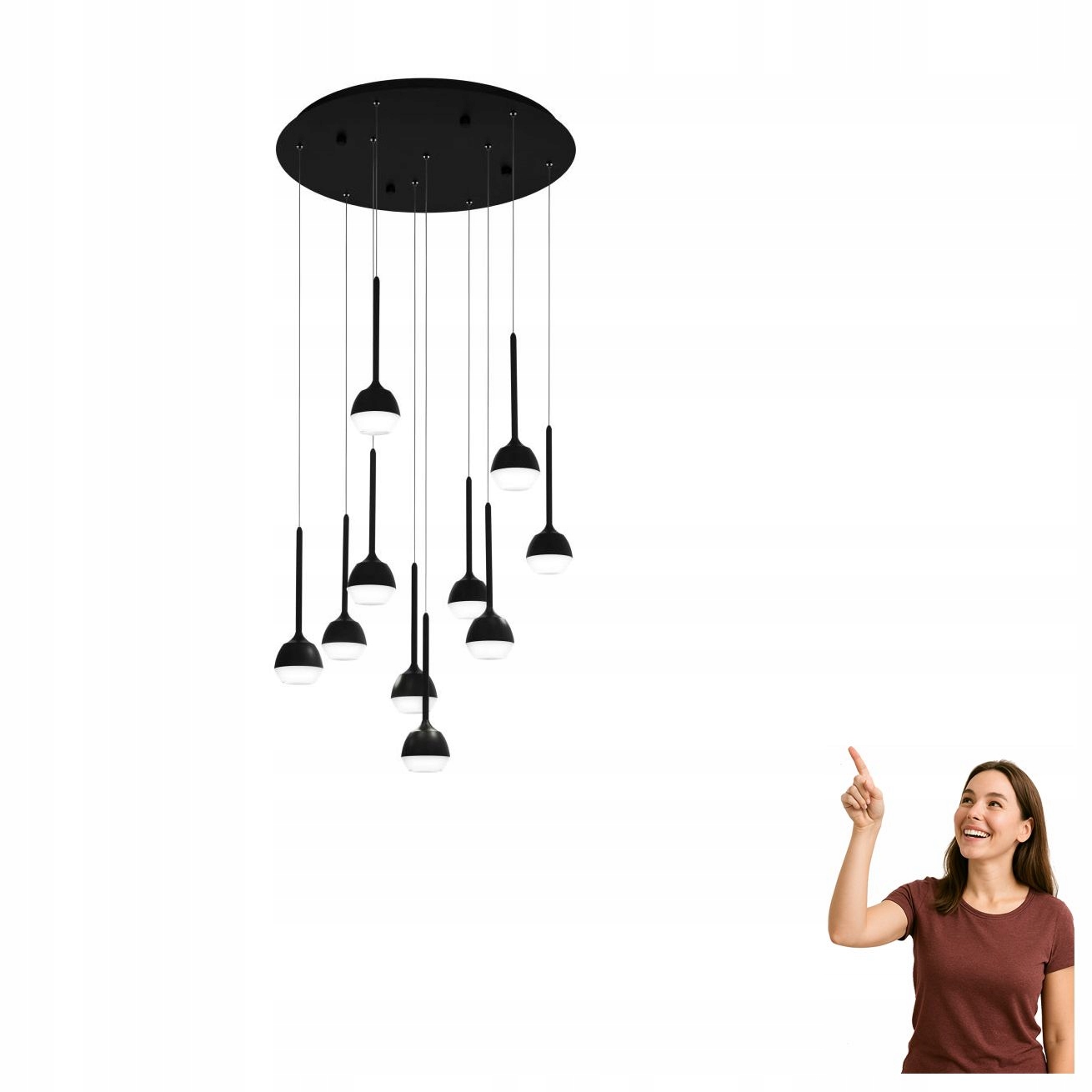 Závesná Led lampa 10x4,5W Nucetto 39714 Eglo