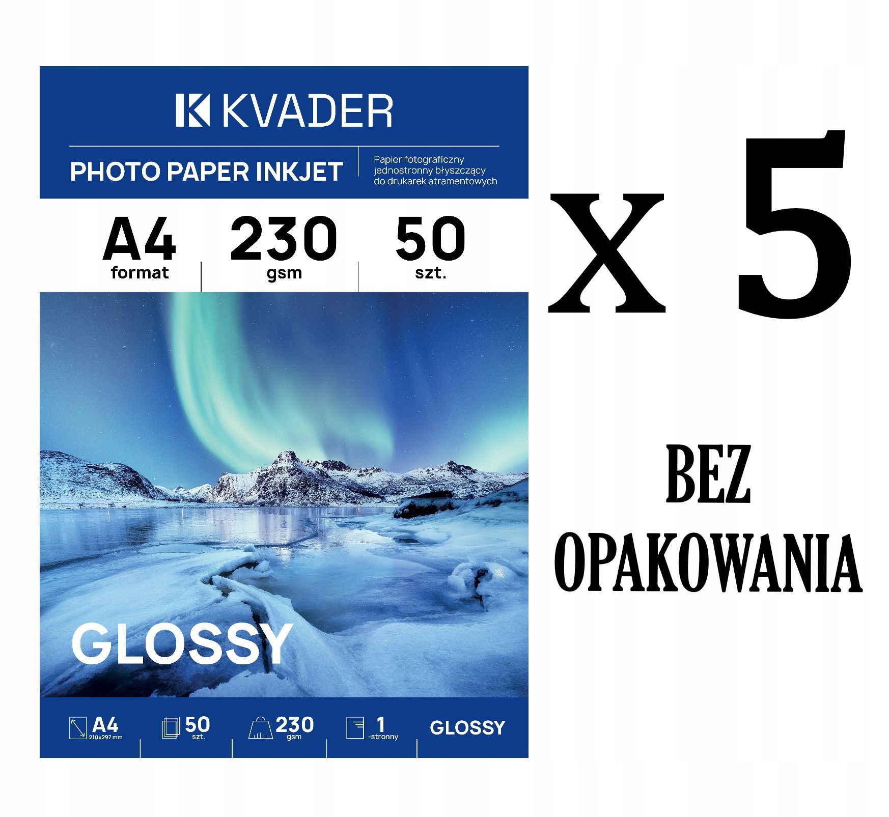 250 Ark. Hurt A4 Papier Do Zdjęć Foto Błysk 230g do drukarki atramentowej