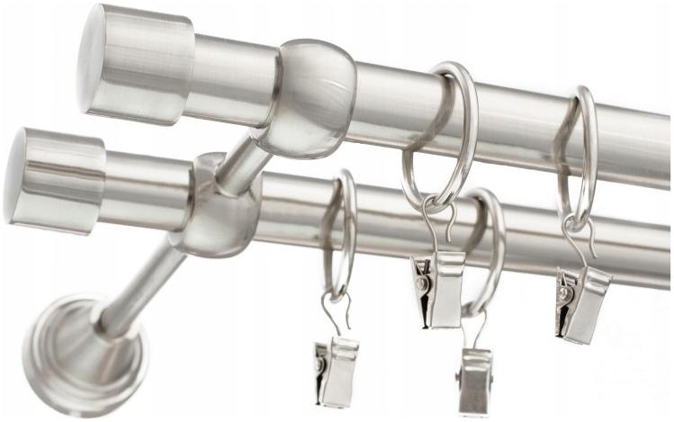 

Karnisz Podwójny Stal Szlifowana Fi 19+19mm 380cm