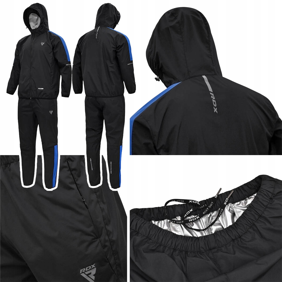 Dres/Kombinezon Sauna RDX H1 Czarno-niebieski r. XL