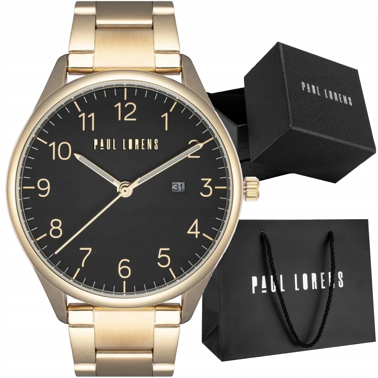 Pánské hodinky Paul Lorens 1273B2-1D1 S Datumovkou Velké Číslice