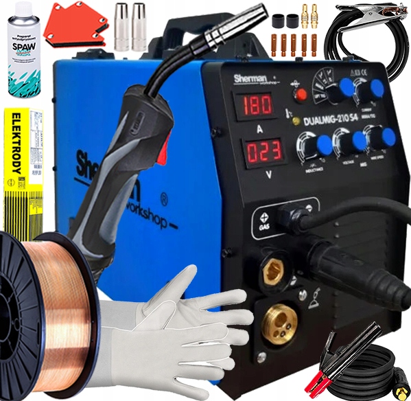 Invertorová Svářečka Migomat Sherman Dualmig 210 S4 200A 2T 4T 230V Igbt