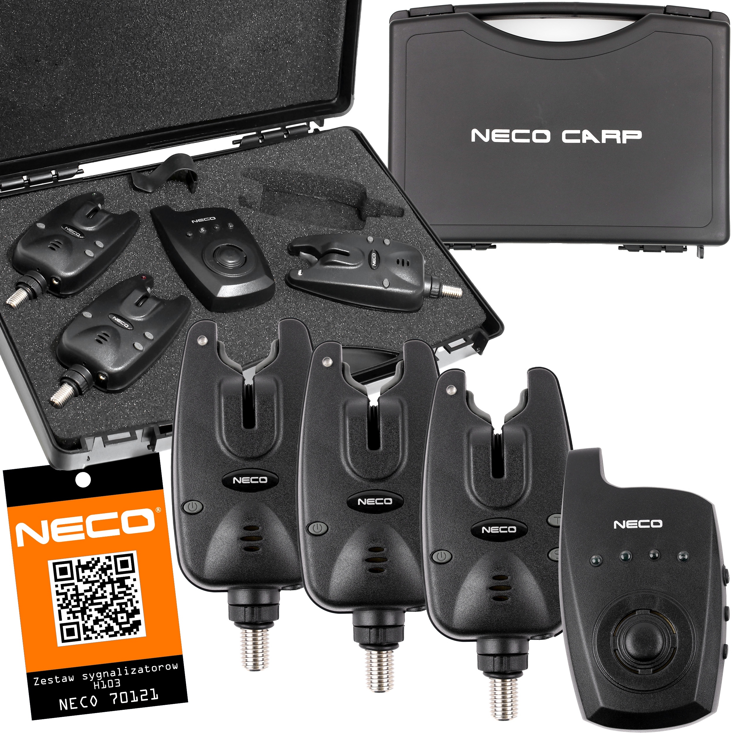 Zestaw sygnalizatorów Centralka 3+1 Neco Carp H103