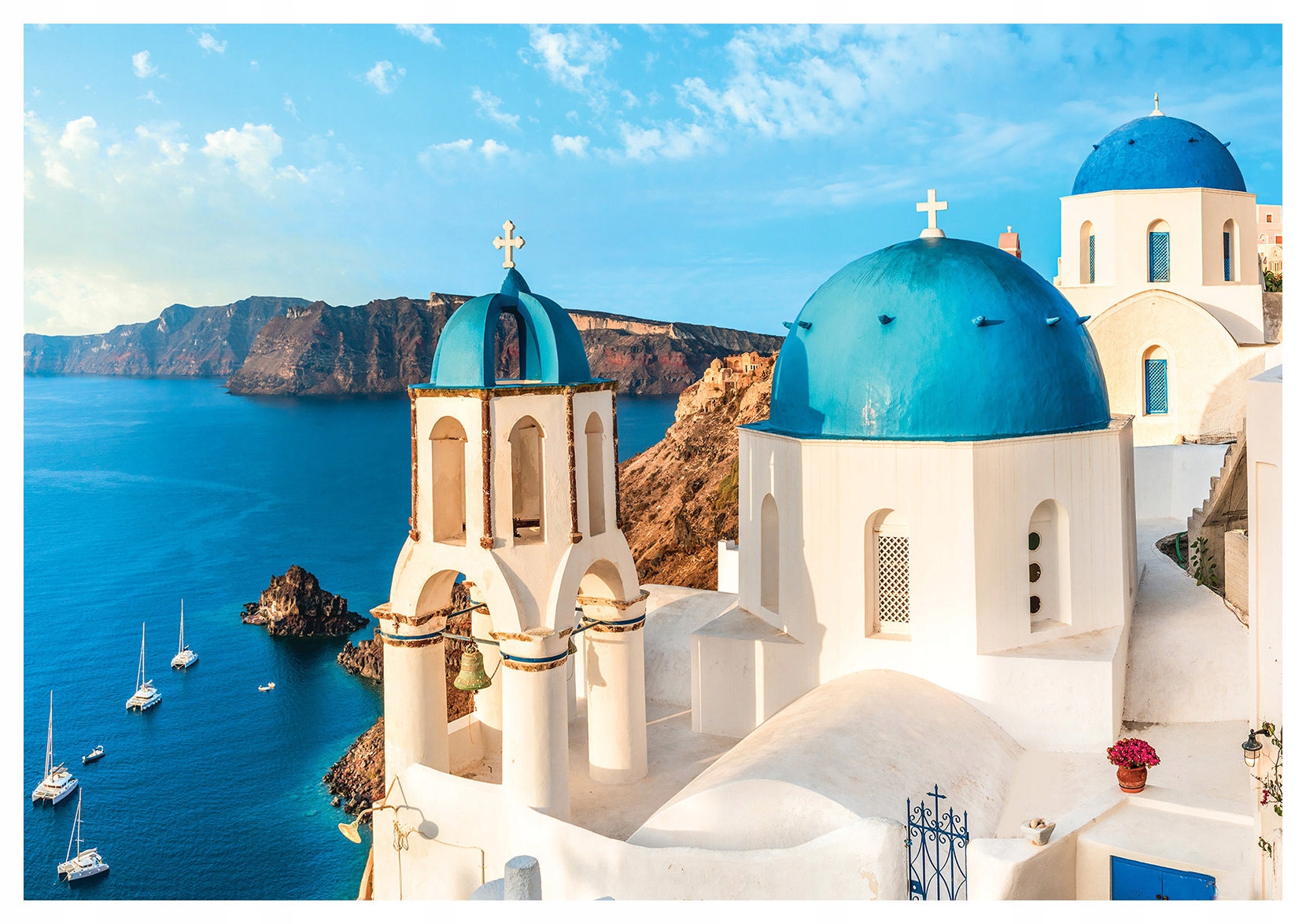 Fototapeta Santorini Řecko vinyl 416x254 Moře Architektura Dovolená lepidlo