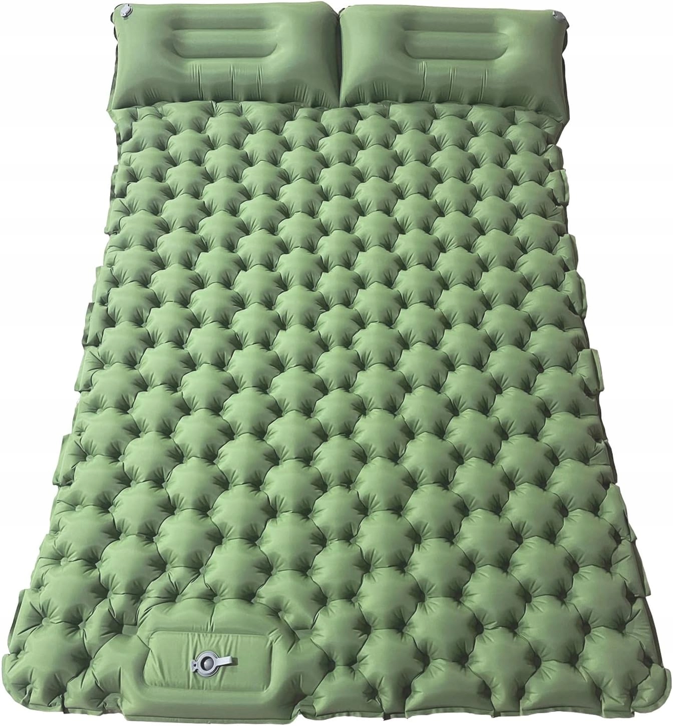 Dvoumístná matrace zelená, skládací, nafukovací cestovní postel