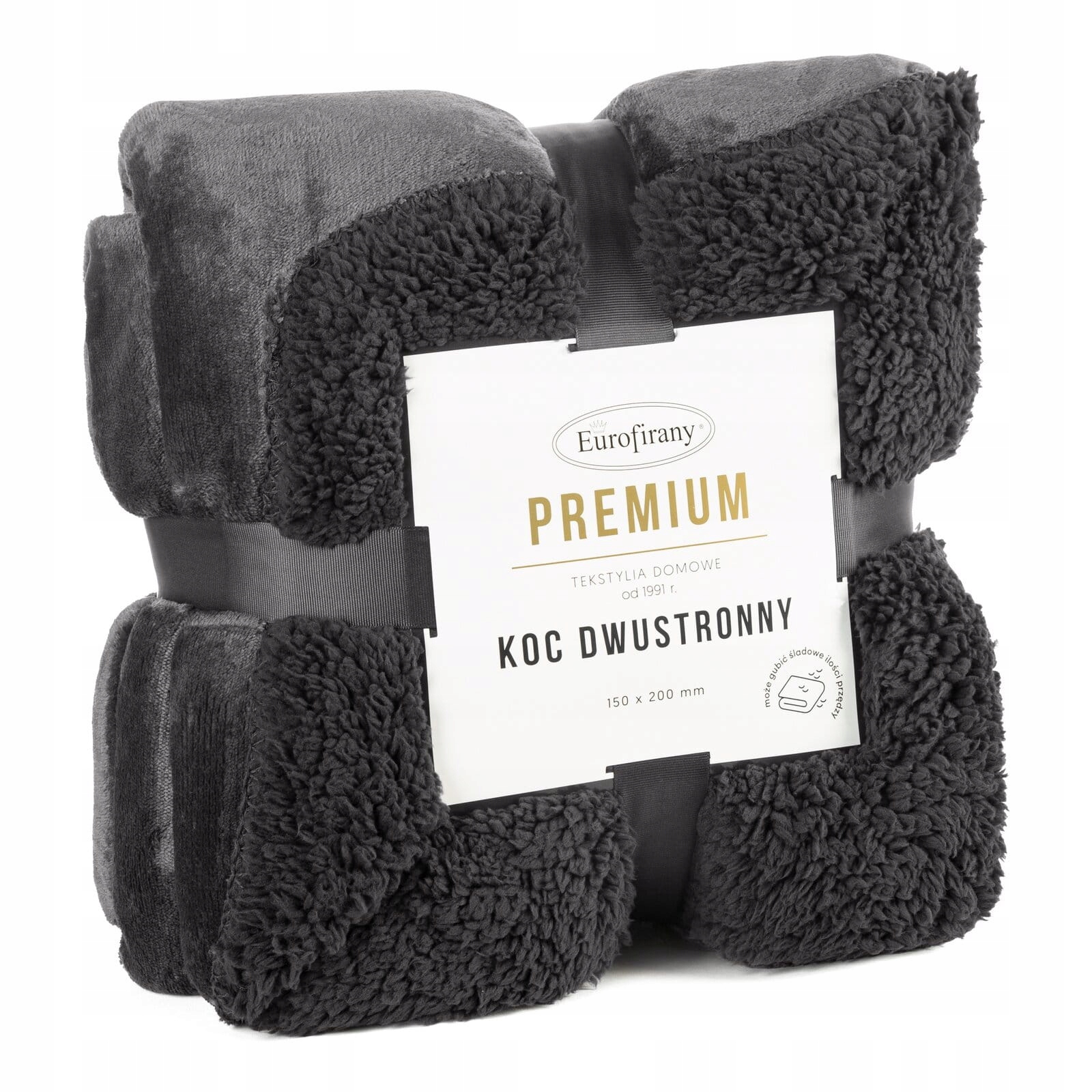 Dvoustranná deka Tedy 200x220 Ocelová, měkká, nadýchaná, teplá