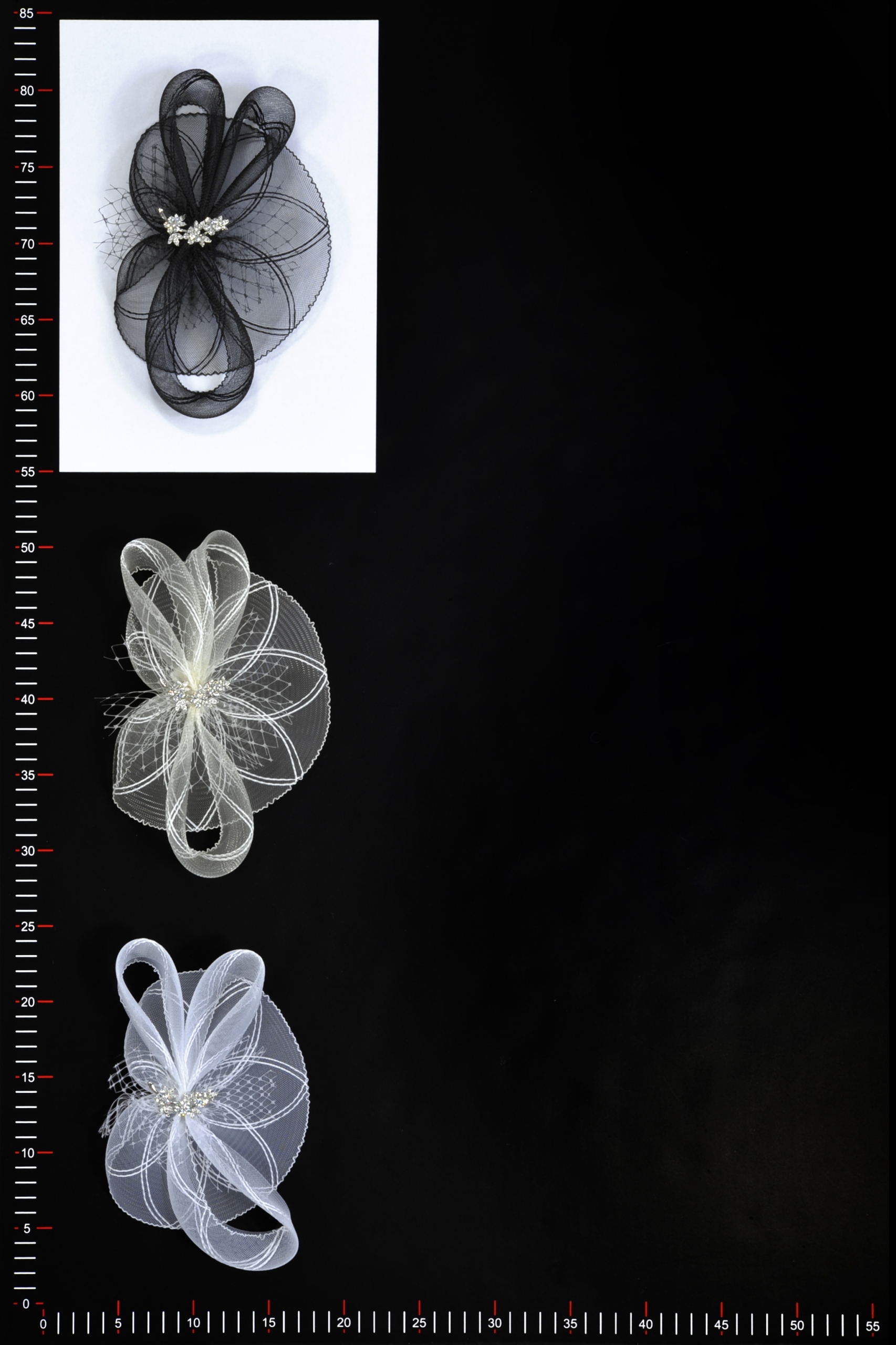 

Elegancki fascynator stroik do włosów HBS04 Czarny