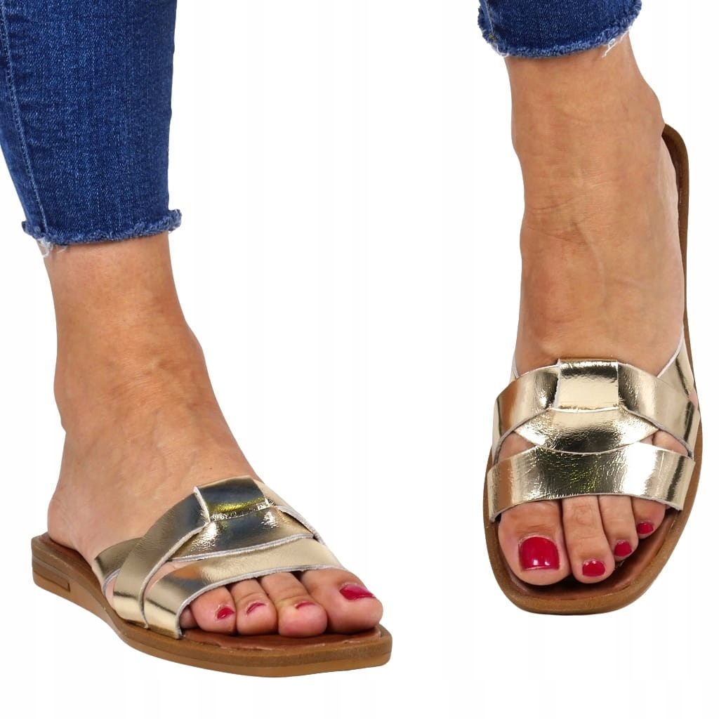 Nazouváky Z Kůže, Zlaté, Lehké A Pohodlné Boty Pro Každodenní Nošení, Letní, Módní Hot