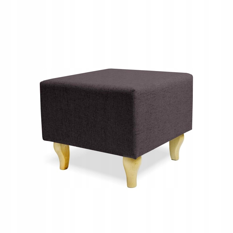 Klasyczna tapicerowana pufa PETER Jasny brąz