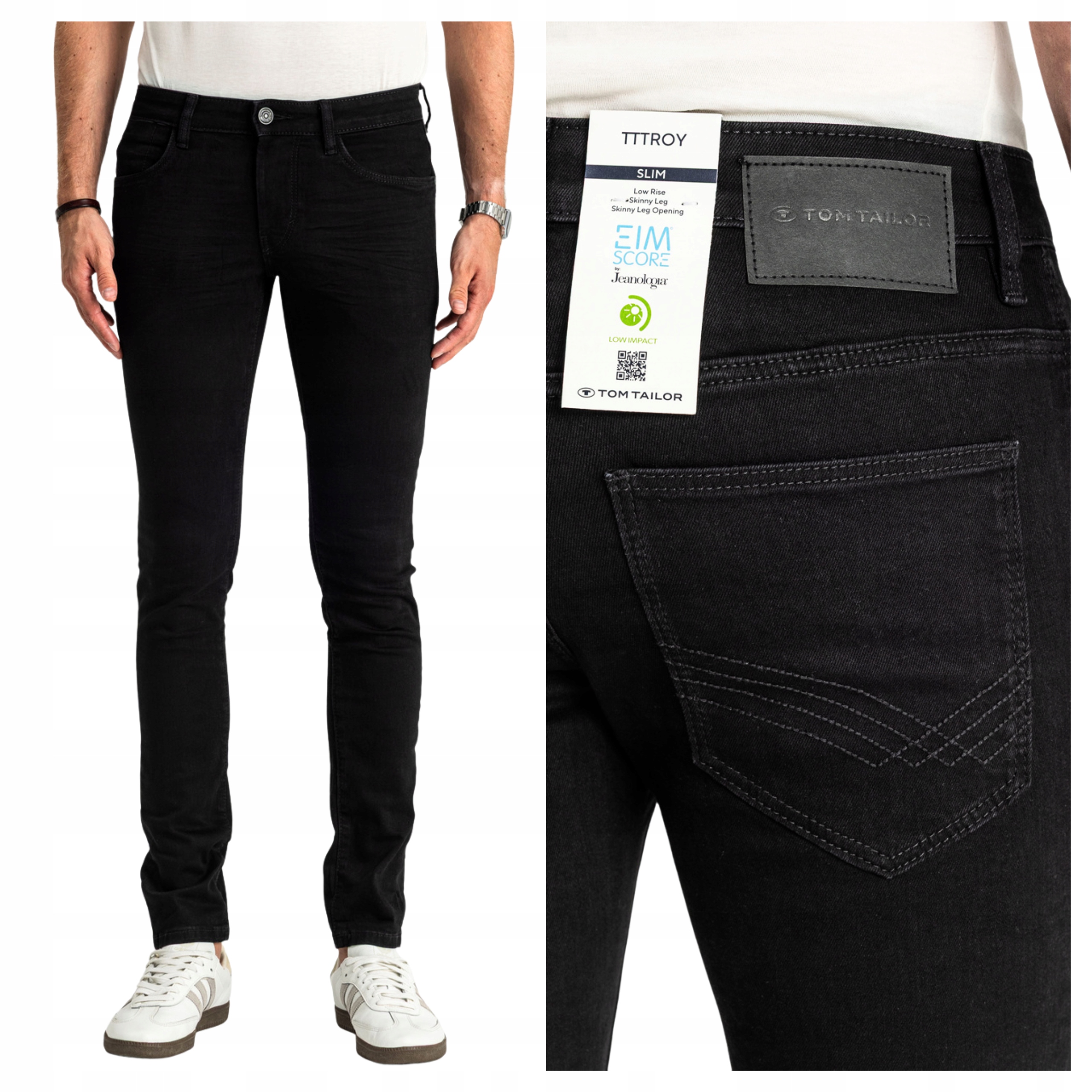 Tom Tailor Troy Pánské Džíny Černé Přiléhavé Slim Fit W31 L30