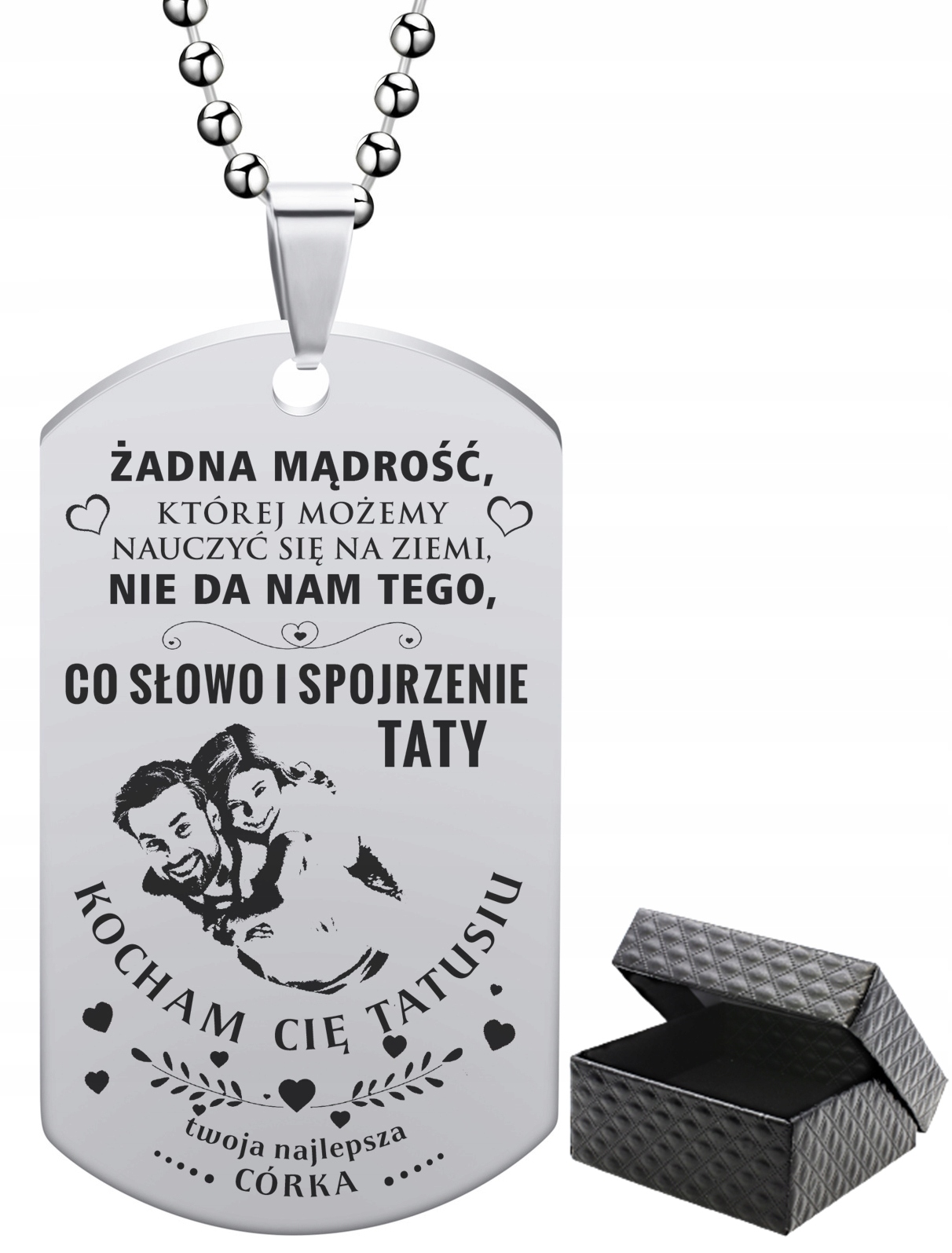 

Naszyjnik Nieśmiertelnik dla Niego prezent Wzory