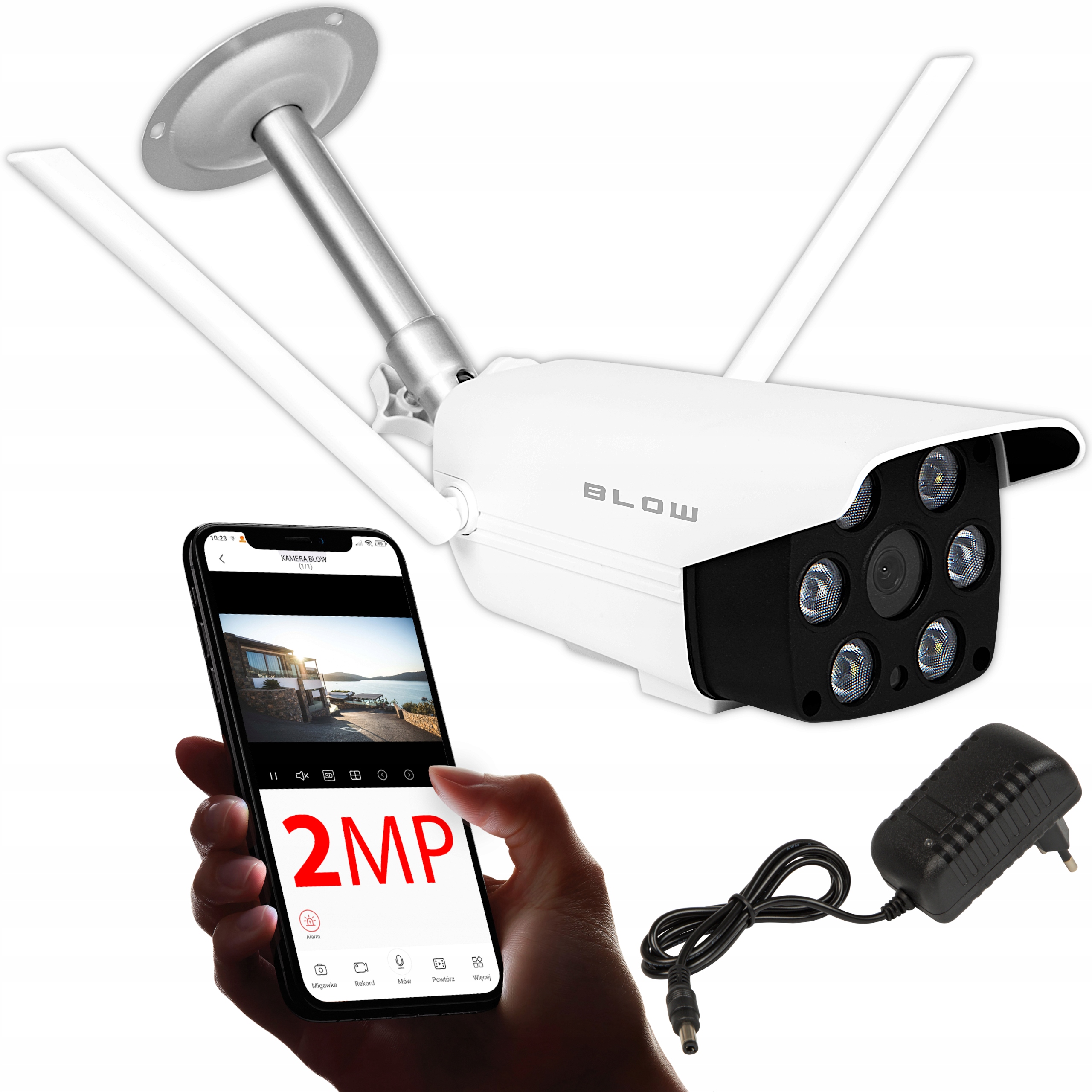 

Kamera Blow WiFi 2MP zewnętrzna interkom IP66