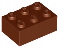 

Lego 3002 Klocek 2x3 brązowy Nowy (2g)