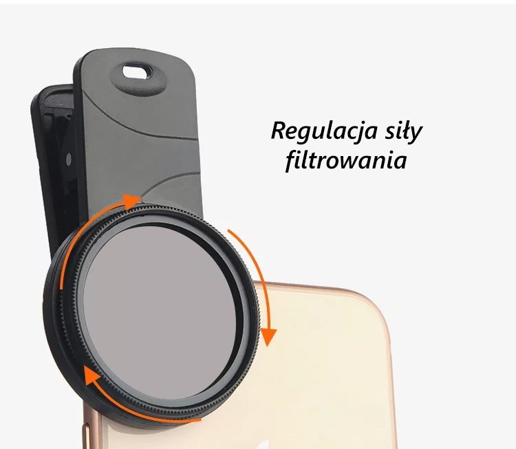 FILTR POLARYZACYJNY CPL DO TELEFONU KLIPS GRATIS Długość 72 mm