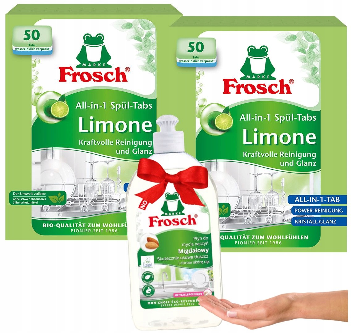 Levně Frosch Ekologické tablety do myčky All in One 100 ks Kapalina na nádobí