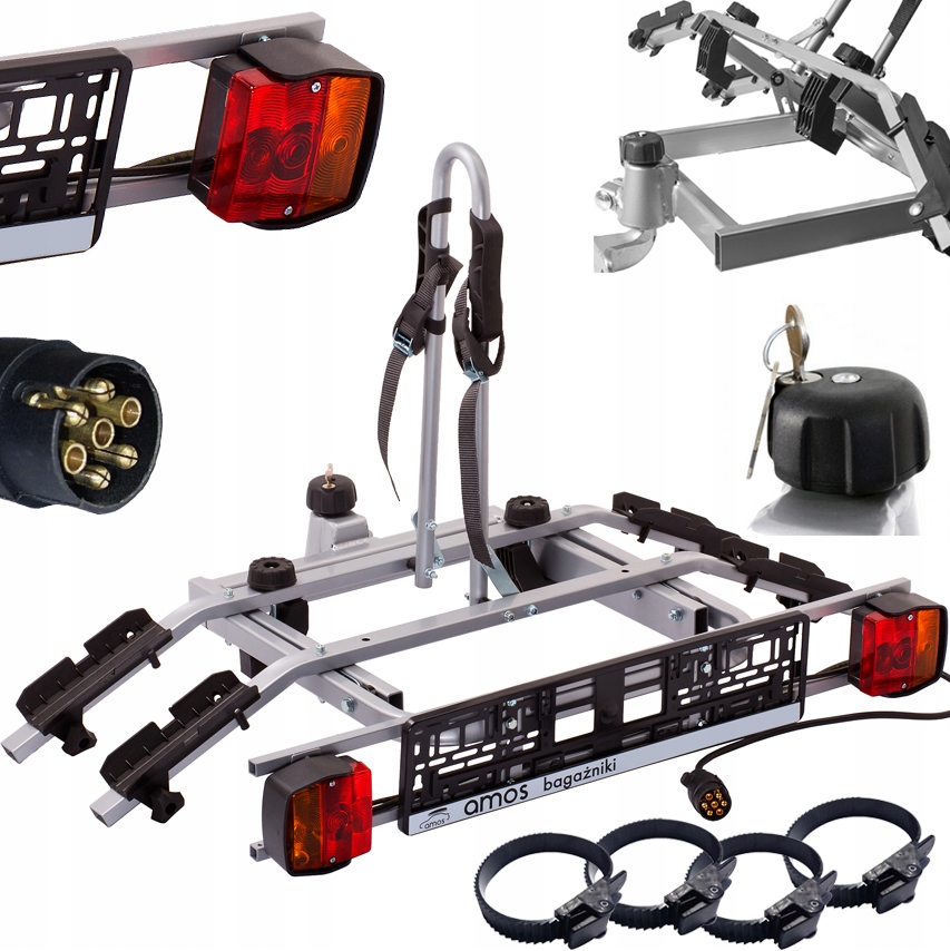 ВЕЛОСИПЕДНАЯ СТОЙКА ДЛЯ КРЮКА TITANIUM PLUS 2 ВЕЛОСИПЕДА 7PIN