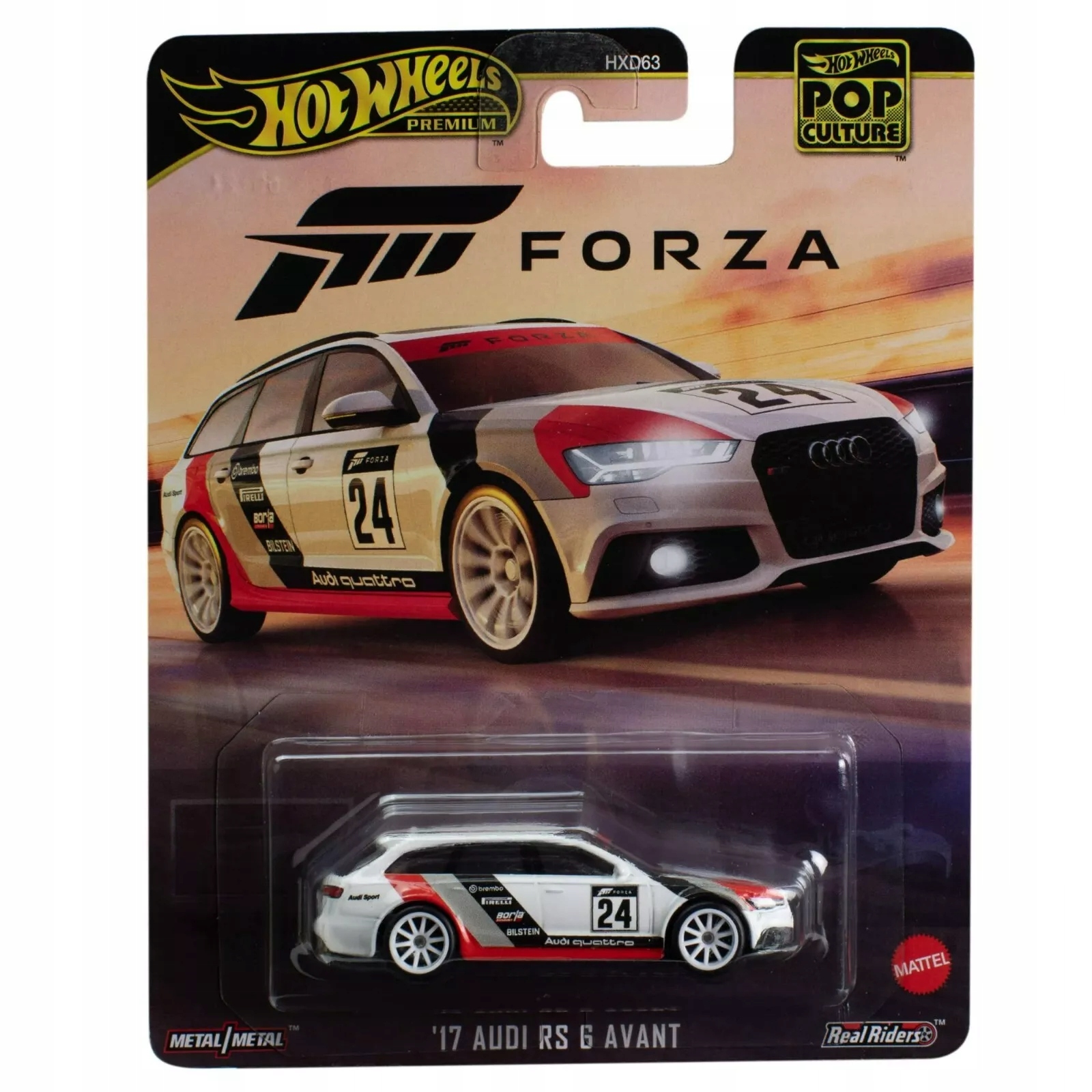 '17 Audi Rs 6 Avant (C7) Forza Pop Culture Hot Wheels Premium 1:64