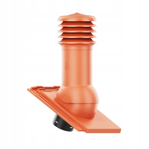 Větrací komín fi125 HiVent střešní Koramic Orea 9 Červený