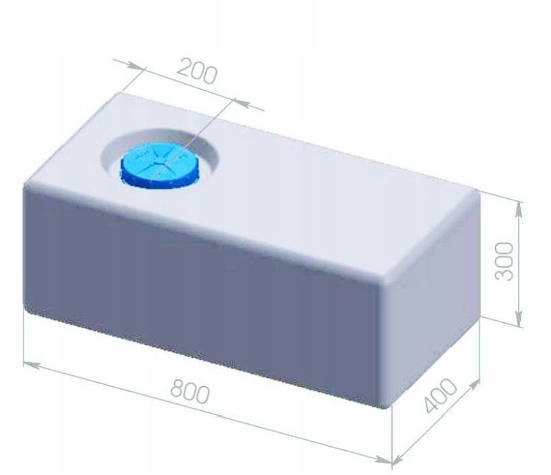 Zbiornik na wode do kampera przyczep 90L Aplast Part number AP700000520