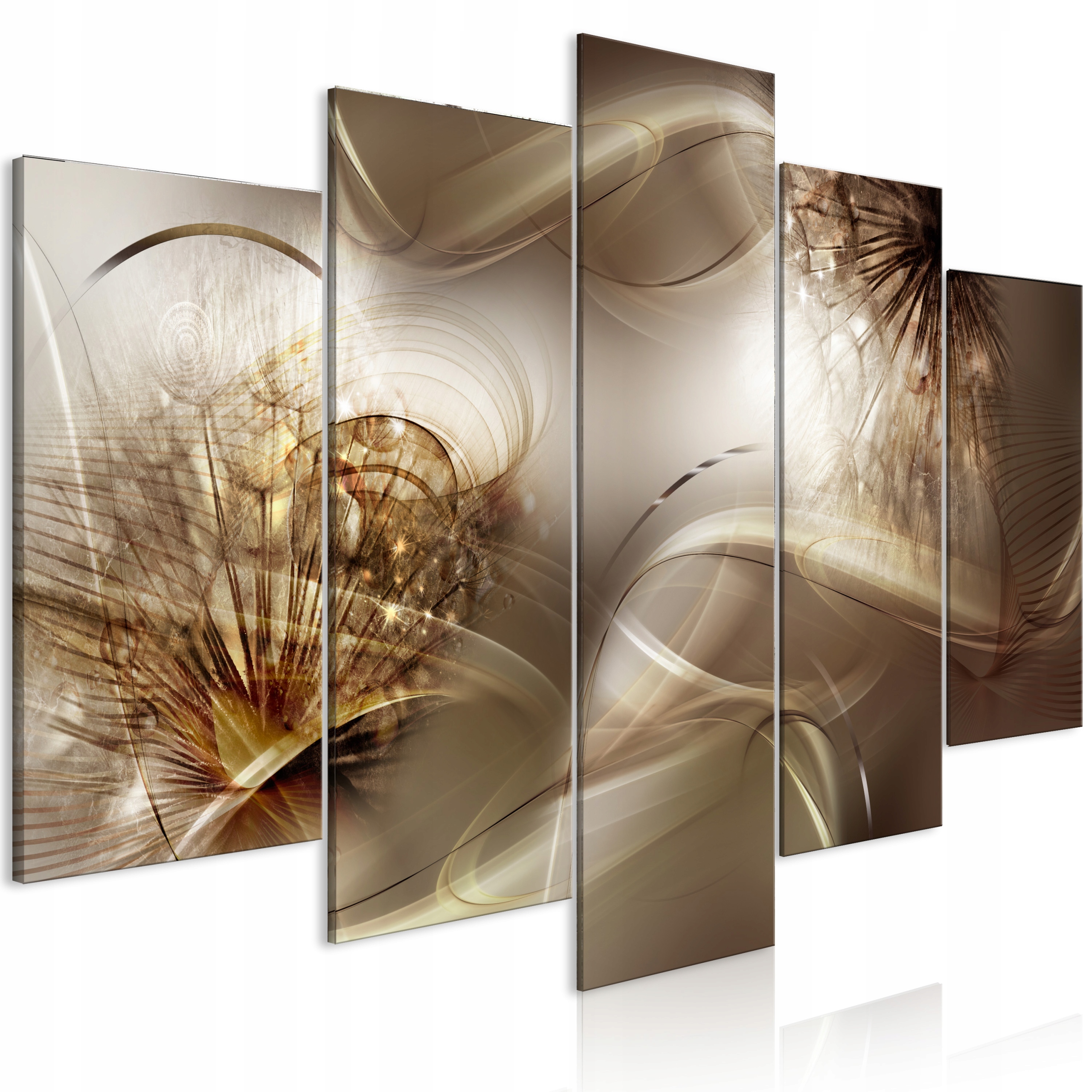 Obraz 5 Částí Triptych Dmychadla Příroda Abstrakce Nástěnná Dekorace 150x75