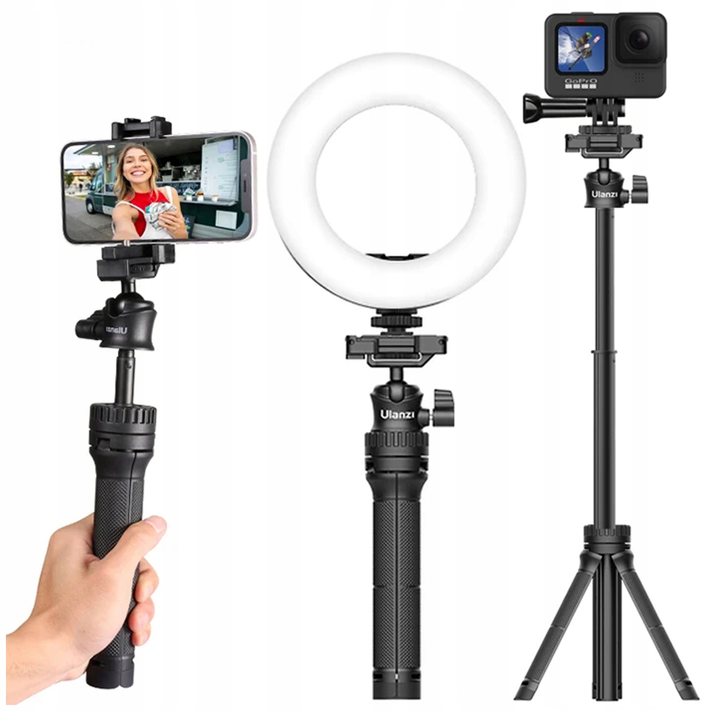 Stativ s držákem na telefon Selfie tyč 3v1 Ulanzi MT-34