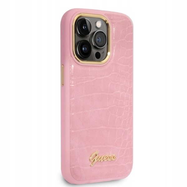 Etui oryginalne do iPhone 14 Pro, Guess Croco Collection, Case, Obudowa