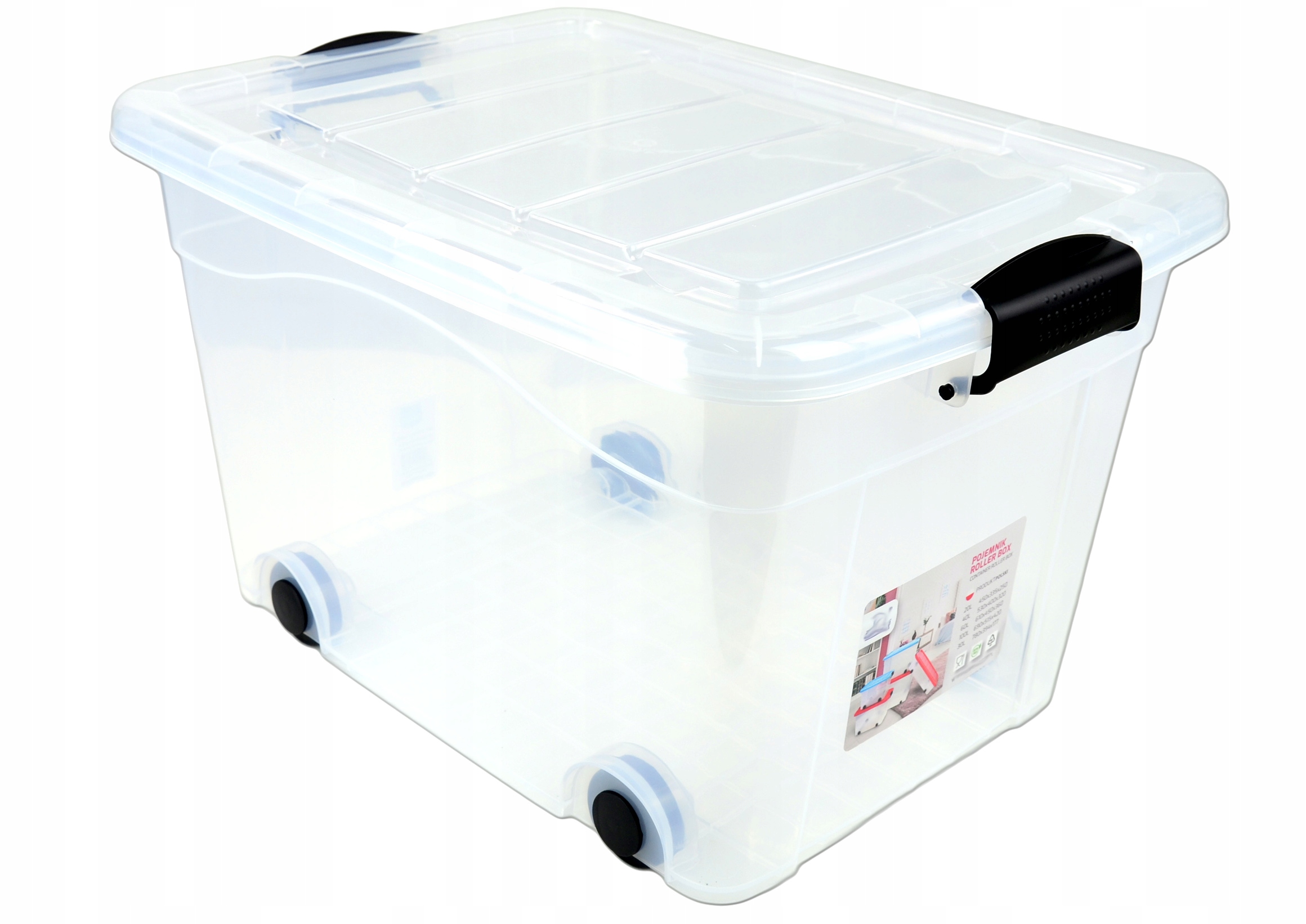 

Pojemnik Plastikowy z pokrywą kółkami 40L Box