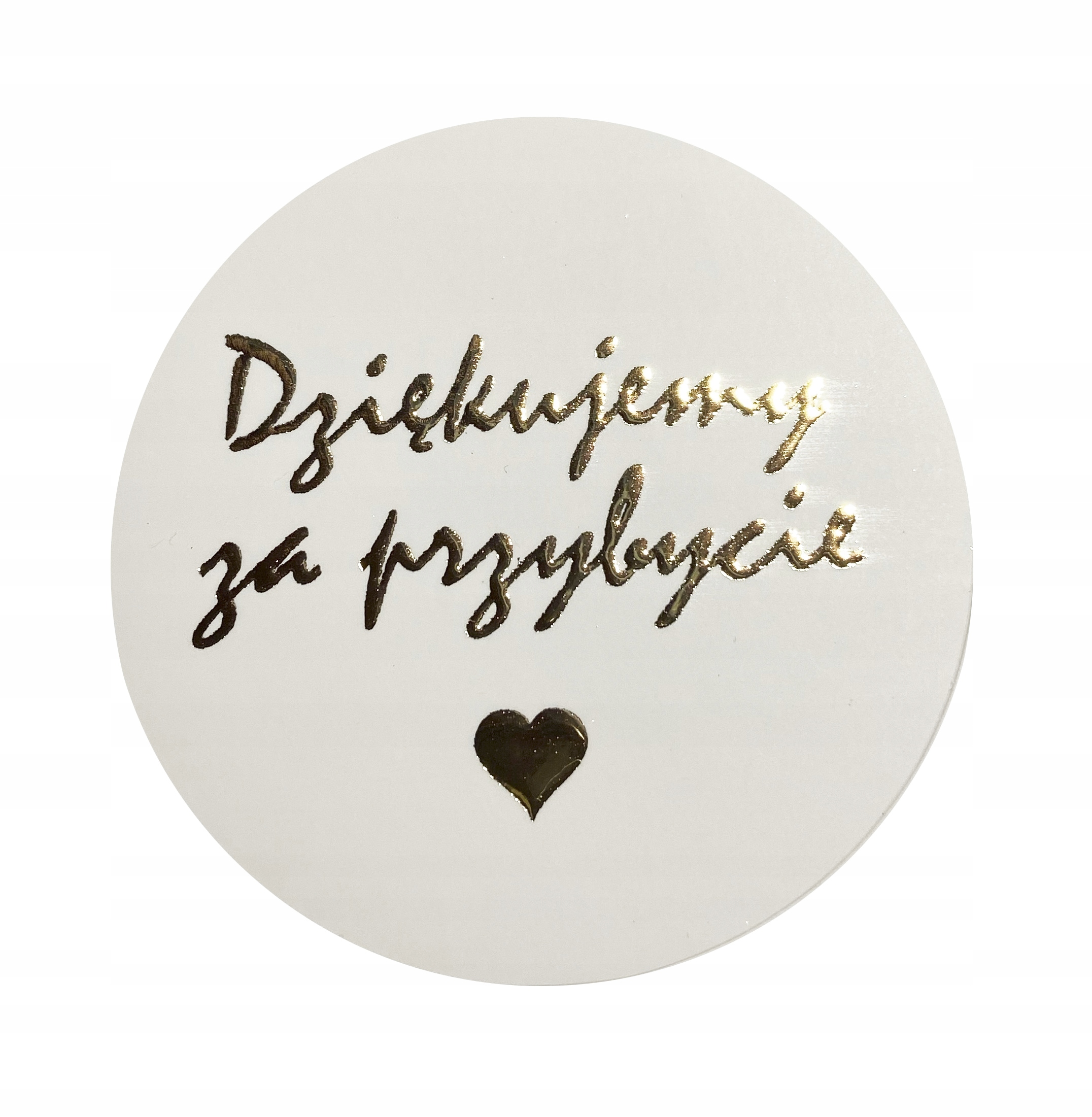

Naklejki Dziękujemy Za Przybycie Złote 35szt 6cm