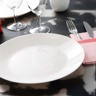 TALERZ OBIADOWY DUŻY 25cm ZELIE BIAŁY GŁADKI Marka Arcopal