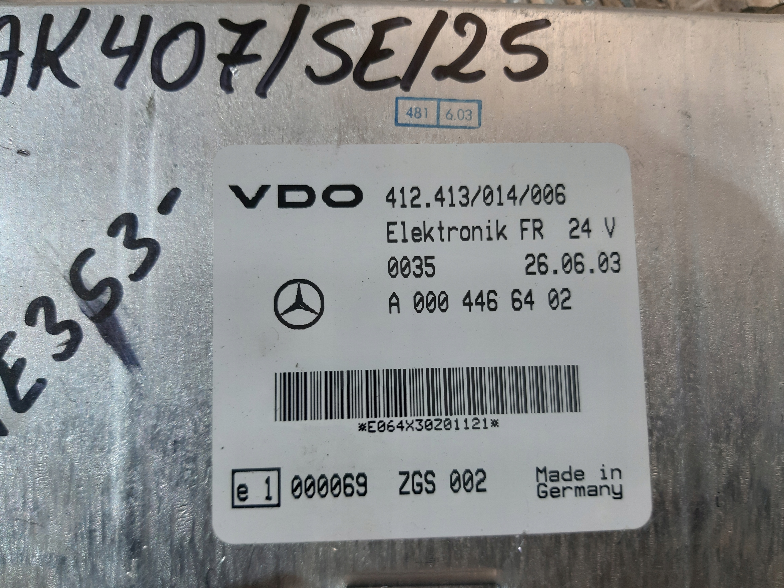 control unit FR 24V A0004466402 MERCEDES