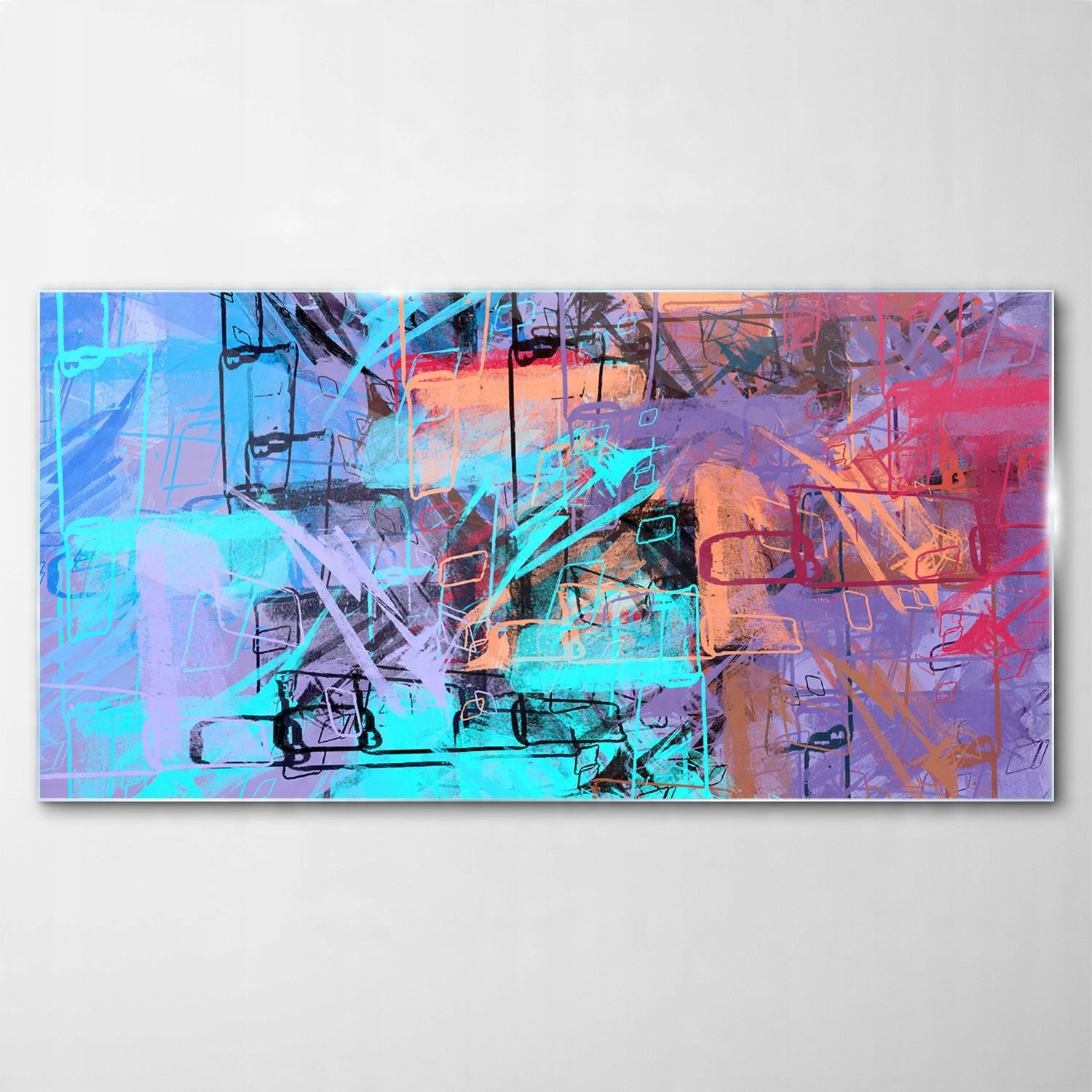 

Hartowany Obraz Szklany Geometria Sztuka 120x60