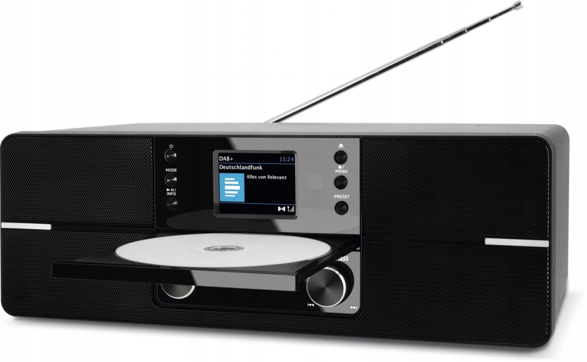 Radio sieciowe Dab+, Fm TechniSat DigitRadio 371 CD Bluetooth czarny pilot