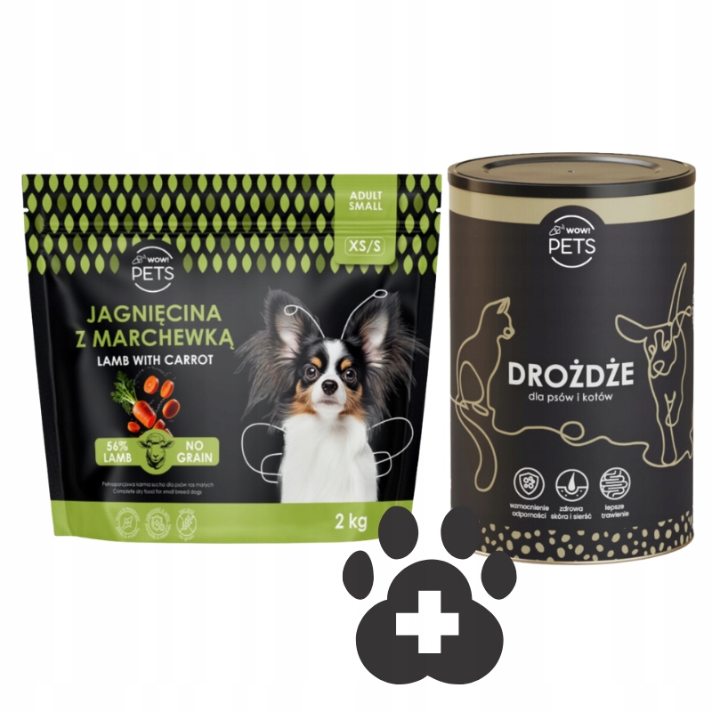 Levně Krmivo pro psy Jehněčí s mrkví Xs/s a kvasinkami, citlivé bříško