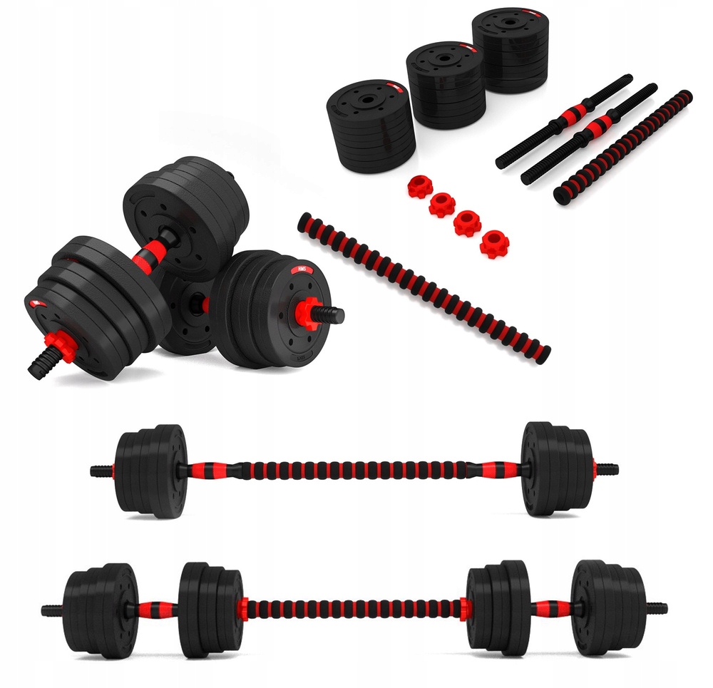 Hantle Regulowane Ciężarki Sztangielki Do Treningu Siłowego 2x10 kg Hms