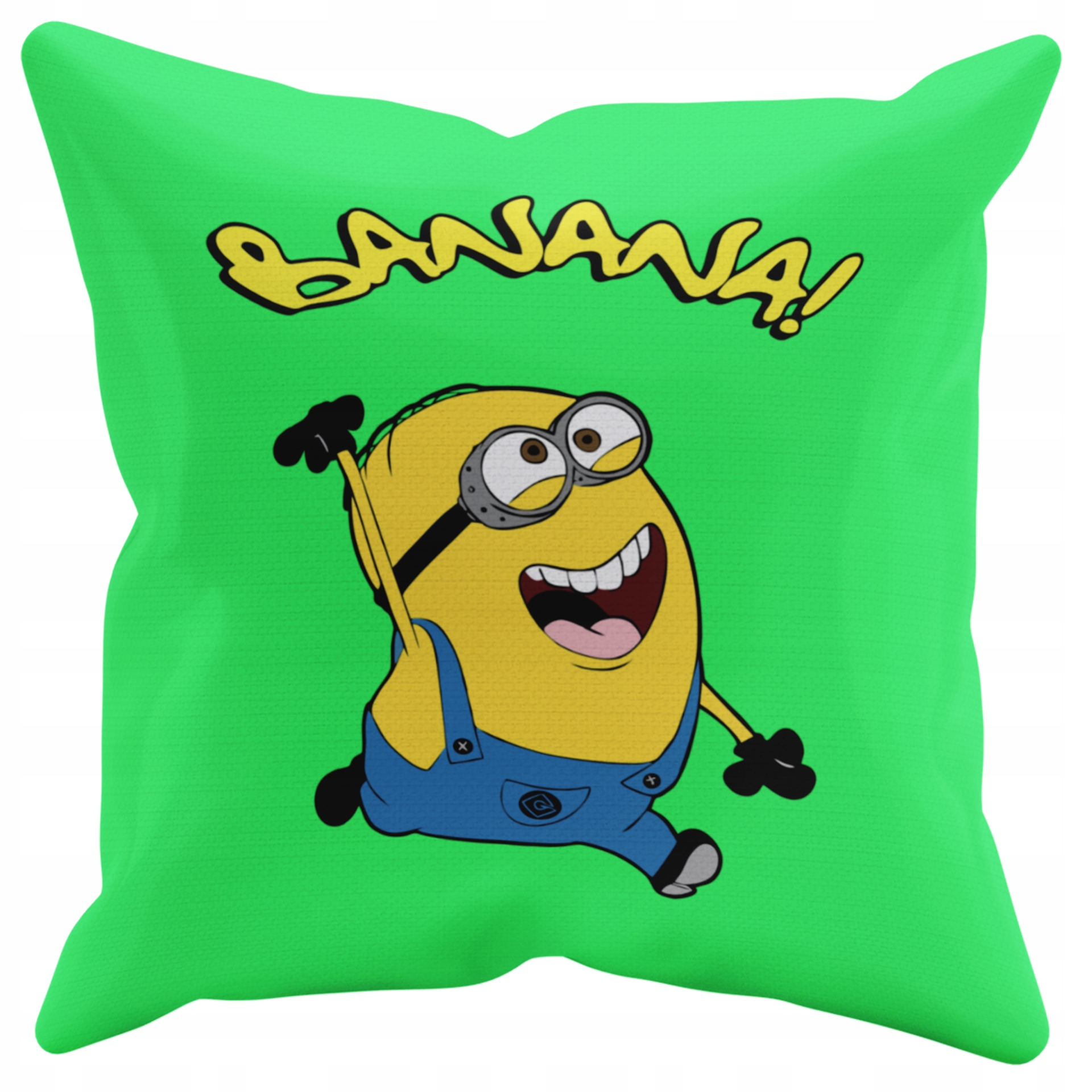 POSZEWKA NA PODUSZKĘ JAŚKA DO PRZEDSZKOLA MINIONKI + IMIĘ GRATIS Kolor dominujący odcienie zieleni