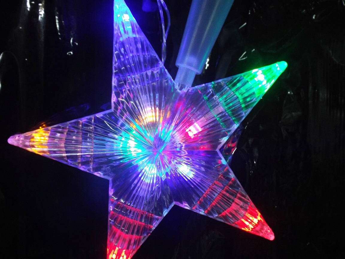 

Gwiazda Kolorowa Na Czubek Choinki Led św.na stałe