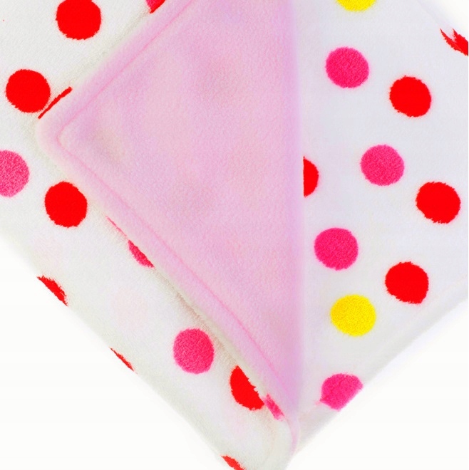 KOCYK NIEMOWLĘCY MIĘKKI MIKROFIBRA KROPKI 2 WARSTW